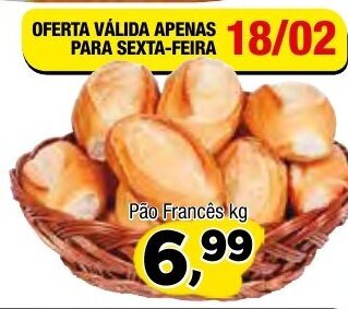 Amarelinha supermercados Pao Frances 1kg oferta