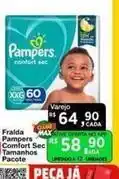 Max Atacadista Pampers - fralda comfort sec tamanhos pacote oferta