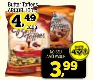 Butter Toffees Arcor 100g