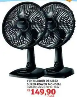 Assaí Atacadista Super - ventilador de mesa power mondial oferta