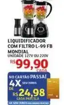 Assaí Atacadista Mondial - liquidificador com filtro l-99 fb oferta