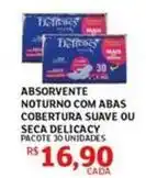 Assaí Atacadista Q delicia - absorvente noturno com abas cobertura suave ou seca oferta
