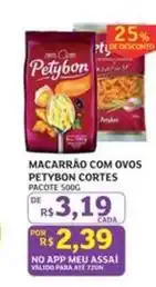 Assaí Atacadista Petybon - macarrão com ovos oferta