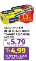 Assaí Atacadista Pescador - sardinha em óleo ou molho de tomate oferta