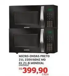 Assaí Atacadista Mondial - micro-ondas preto 21l 220v/60hz mo 01 21 - umid oferta