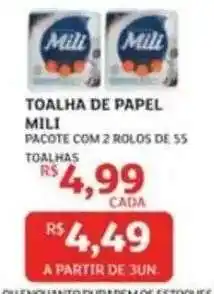 Assaí Atacadista Toalha de Papel Mili oferta