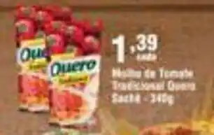 Veran Supermercados Molho de Tomate Tradicional Quero sache 340g oferta