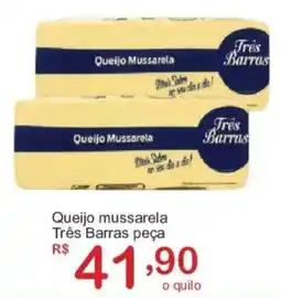 Giga Atacado Queijo mussarela três barras peça oferta