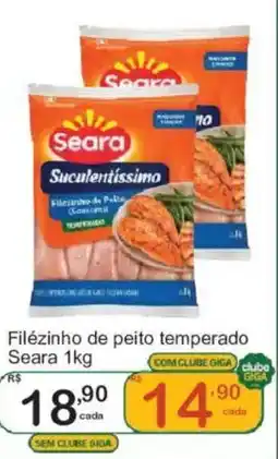 Giga Atacado Filézinho de peito temperado oferta