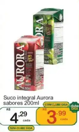 Giga Atacado Suco integral aurora sabores oferta