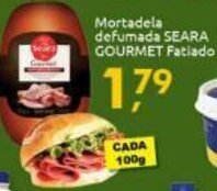 Supermercados Nori Mortadela Defumada Seara Gourmet fatiada 100g oferta