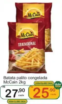 Giga Atacado Batata palito congelada McCain 2kg oferta