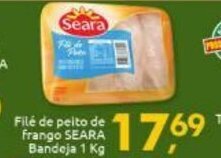 Supermercados Nori File de Peito de Frango Seara Bandeja 1kg oferta