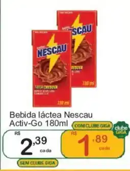 Giga Atacado Bebida láctea Nescau Activ-Go oferta