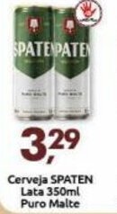 Supermercados Nori Cerveja Spaten lata 350ml Puro malte oferta