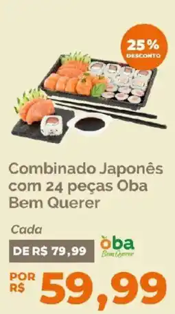Oba Hortifruti Combinado Japonês com 24 peças Oba Bem Querer oferta