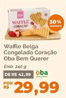 Oba Hortifruti Waffle belga congelado coração oferta