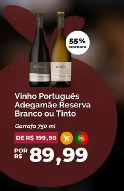 Oba Hortifruti Vinho Português Adegamãe Reserva Branco ou Tinto oferta