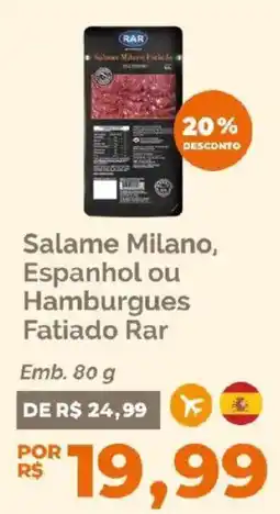 Oba Hortifruti Salame Milano, Espanhol ou Hamburgues Fatiado Rar oferta