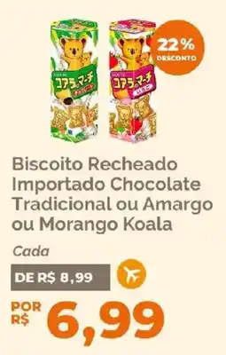 Oba Hortifruti Biscoito recheado importado chocolate tradicional ou amargo ou morango koala oferta