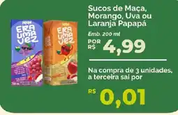 Oba Hortifruti Sucos de Maça, Morango, Uva ou Laranja Papapá oferta
