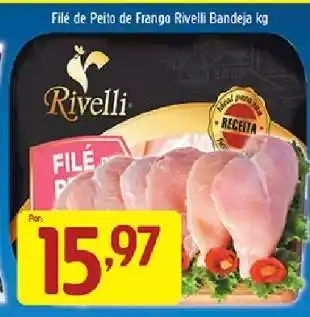 Supermercados Guanabara Filé de Peito de Frango Rivelli Bandeja kg oferta