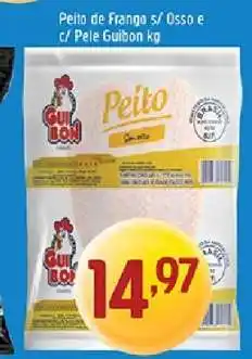 Supermercados Guanabara Peito de Frango s/ Osso e c/ Pele Guibon kg oferta
