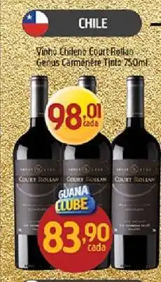 Supermercados Guanabara Vinho Chileno Court Rollan oferta
