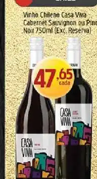 Supermercados Guanabara Vinho Chileno Casa Viva oferta
