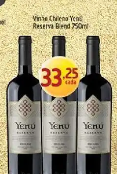 Supermercados Guanabara Vinho Chileno Yerú Reserva Blend 750ml oferta