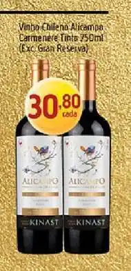 Supermercados Guanabara Vinho Chileno Alcampo Carménère Tinto 750ml oferta