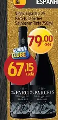 Supermercados Guanabara Vinho Espanhol 25 Parcels Cabernet Sauvignon Tinto 750ml oferta