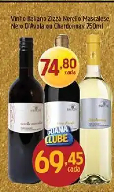 Supermercados Guanabara Vinho Italiano Zizza Nerello Mascalese, Nero D'Avola ou Chardonnay 750ml oferta