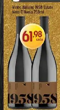 Supermercados Guanabara Vinho Italiano 1958 Estate Nero D'Avola 750ml oferta