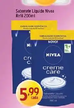 Supermercados Guanabara Sabonete Líquido Nivea Refil 200ml oferta