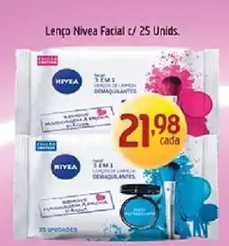 Supermercados Guanabara Lenço Nivea Facial c/ 25 Unids oferta