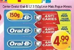 Supermercados Guanabara Creme Dental Oral-B 1.2.3 150g oferta
