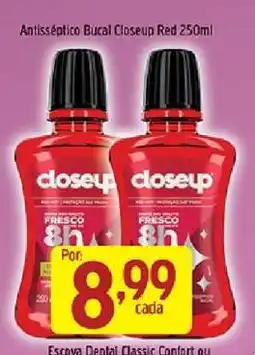Supermercados Guanabara Antisséptico Bucal Closeup Red 250ml oferta