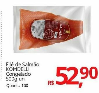 Filé de salmão komdelli congelado