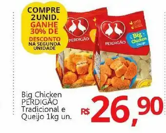 Supermercados Koch Big chicken perdigão tradicional e queijo 1kg un. oferta