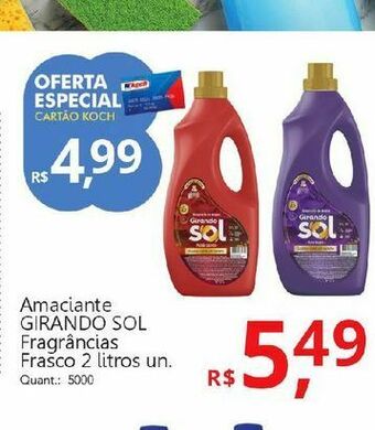 Supermercados Koch Amaciante girando sol fragrâncias oferta
