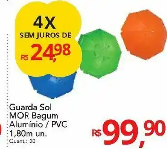 Supermercados Koch Guarda sol mor bagum alumínio / pvc oferta