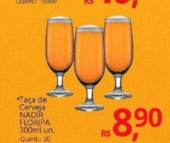 Taça de cerveja nadir floripa 300ml un