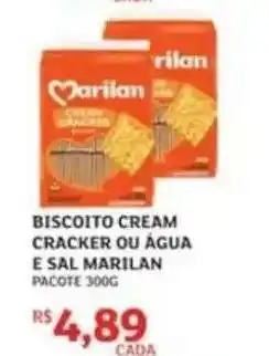 Assaí Atacadista Biscoito Cream Cracker ou Água e Sal Marilan oferta