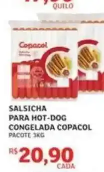 Assaí Atacadista Salsicha para Hot Dog Congelada Copacol oferta