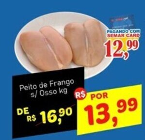 Semar Supermercado Peito de Frango s/ Osso 1kg oferta