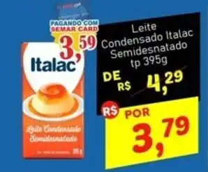 Semar Supermercado Leite Condensado Italac Semidesnatado TP 395g oferta