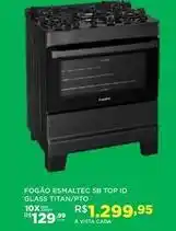 DB Supermercados Esmaltec - fogao 5b top id glass titan oferta