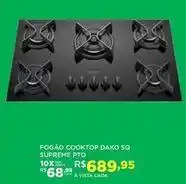 DB Supermercados Dako - fogao cooktop 5q supreme pto oferta