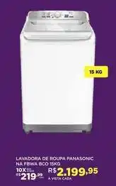 DB Supermercados Panasonic - lavadora de roupa na bco oferta